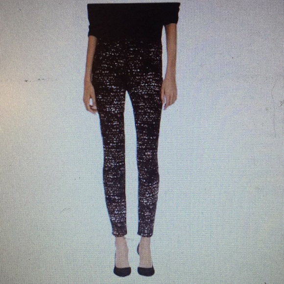 Tory Burch Black Flash Allover Jeans - Picture 2 of 12